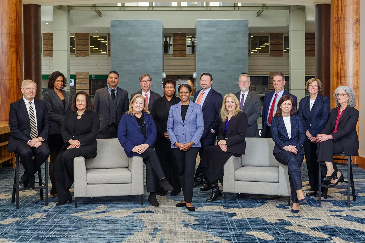 From left: Steven Heffner, Ahsaki Benion, Mojdeh Bahar, Alpesh Shah, Marie Hunter, Thomas R. Siegert, Cheri N. Wideman, Sophia A. Muirhead, Jamie Moesch, Kelly Armstrong, Russell Harrison, Jeff Strohschein, Donna Hourican, Cecelia Jankowski and Karen L. Hawkins