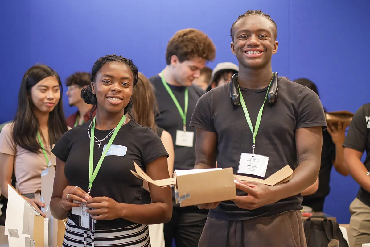 IEEE TryEngineering Summer Institute summer camp participants with their various projects