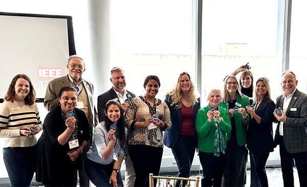 IEEE President Kathleen Kramer recognized members, volunteers, and staff with the display of the President’s Coin