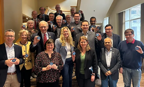 IEEE President Kathleen Kramer recognized members, volunteers, and staff with the display of the President’s Coin