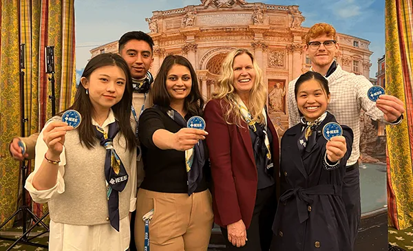 IEEE President Kathleen Kramer recognized members, volunteers, and staff with the display of the President’s Coin