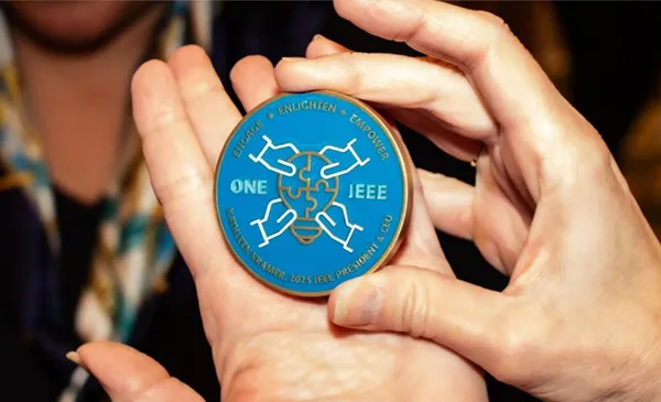 IEEE President Kathleen Kramer recognized members, volunteers, and staff with the display of the President’s Coin