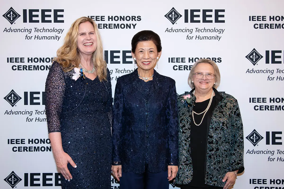 IEEE President Kathleen Kramer (left), Her Imperial Highness Princess Takamado, and President-elect Mary Ellen Randall