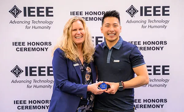 IEEE President Kathleen Kramer recognized members, volunteers, and staff with the display of the President’s Coin
