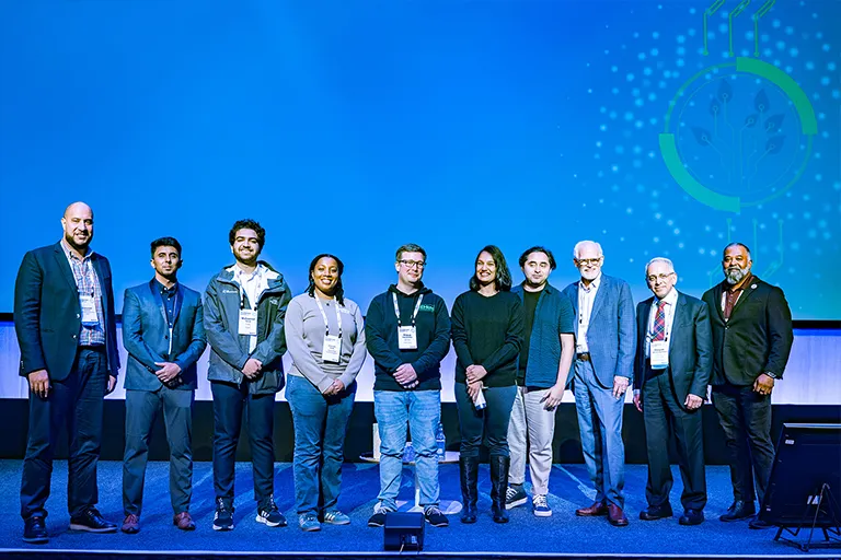 2024 IEEE President Thomas Coughlin (third from right) with IEEE Tech Summit 2025 attendees