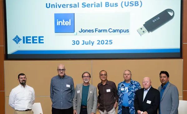 Representatives at the Universal Serial Bus milestone dedication ceremony